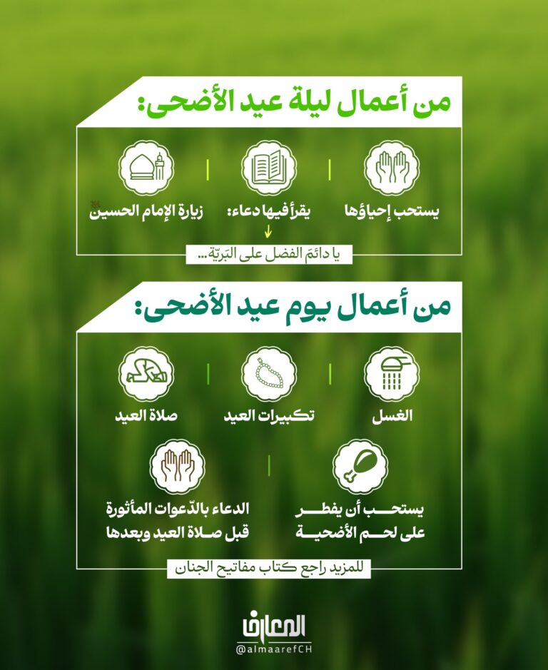 من أعمال ليلة ويوم عيد الأضحى