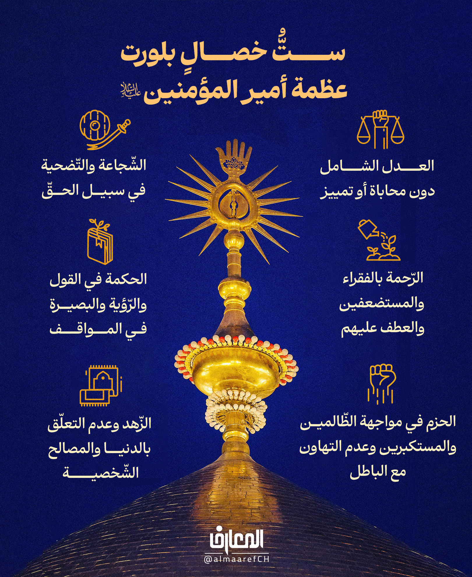 ستُّ خصالٍ بلورت عظمة أمير المؤمنين (ع)